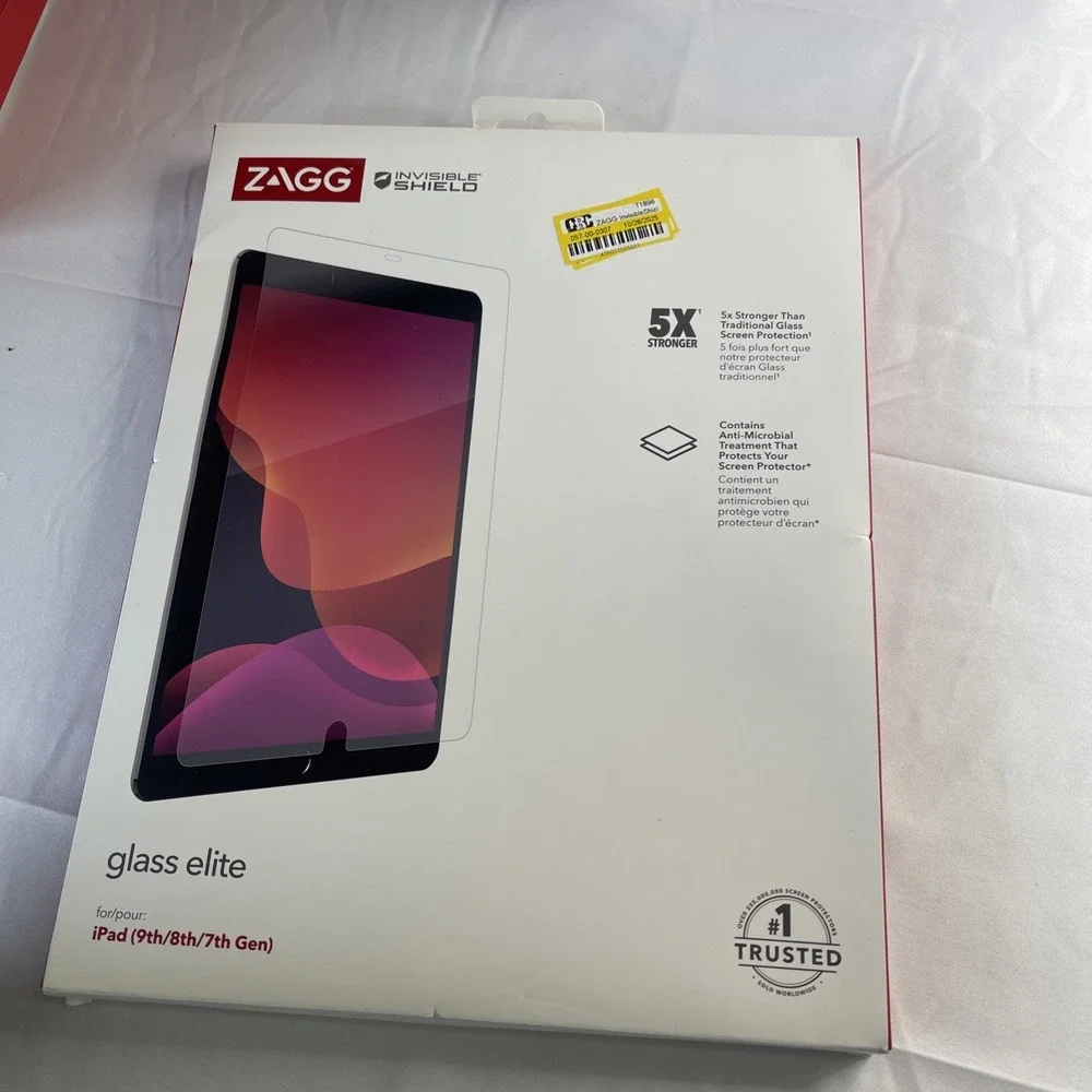 NEW SEALED ZAGG InvisibleShield Glass Elite Screen Protect iPad 10.2 7th-9th Gen